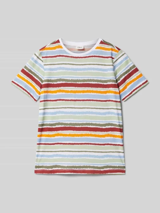 Zdjęcie produktu T-shirt o kroju regular fit z czystej bawełny s.Oliver Biały