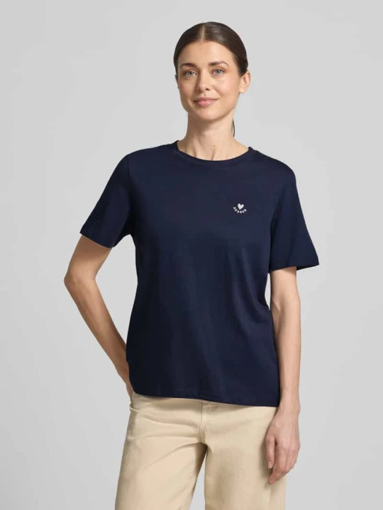 Zdjęcie produktu T-shirt o kroju regular fit z czystej bawełny s.Oliver Granatowy
