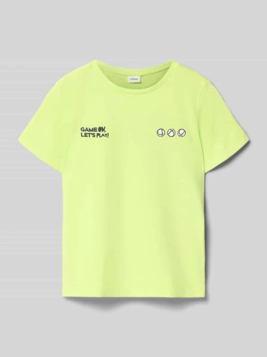 Zdjęcie produktu T-shirt o kroju regular fit z czystej bawełny s.Oliver Jasnozielony