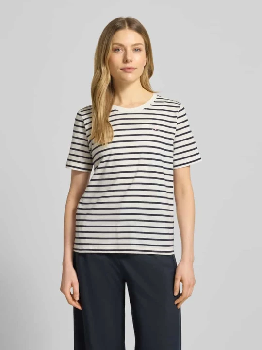 Zdjęcie produktu t-shirt o kroju regular fit z czystej bawełny s.Oliver Granatowy