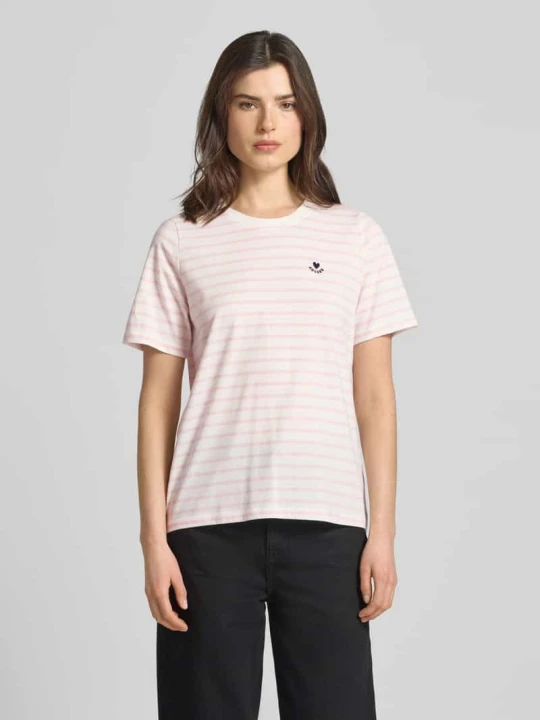 Zdjęcie produktu t-shirt o kroju regular fit z czystej bawełny s.Oliver Jasnoróżowy