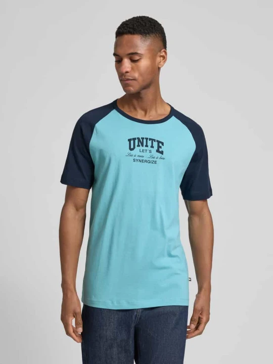 Zdjęcie produktu t-shirt o kroju regular fit z czystej bawełny s.Oliver Turkusowy