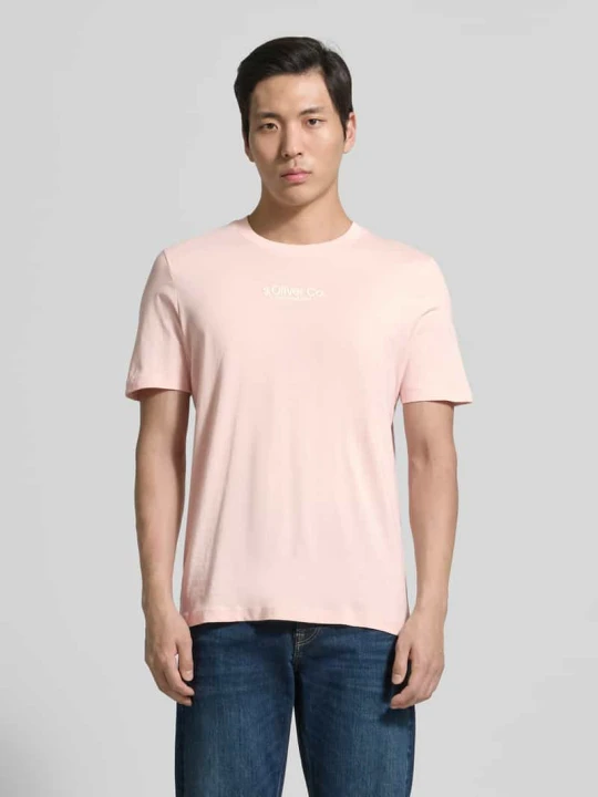 Zdjęcie produktu t-shirt o kroju regular fit z czystej bawełny s.Oliver Różowy