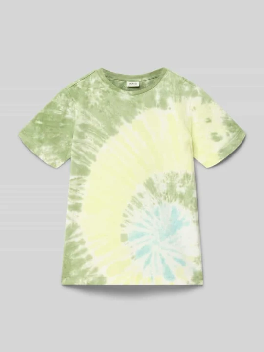 Zdjęcie produktu t-shirt o kroju regular fit z czystej bawełny s.Oliver Trzcinowy
