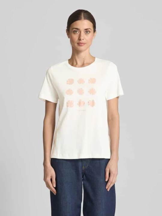 Zdjęcie produktu T-shirt o kroju regular fit z czystej bawełny Tom Tailor Złamany biały