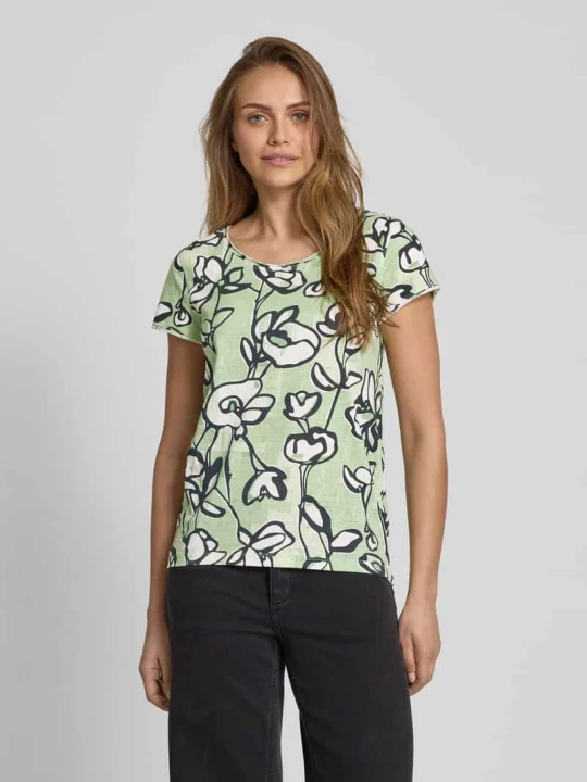 Zdjęcie produktu T-shirt o kroju regular fit z czystej bawełny Tom Tailor Jasnozielony
