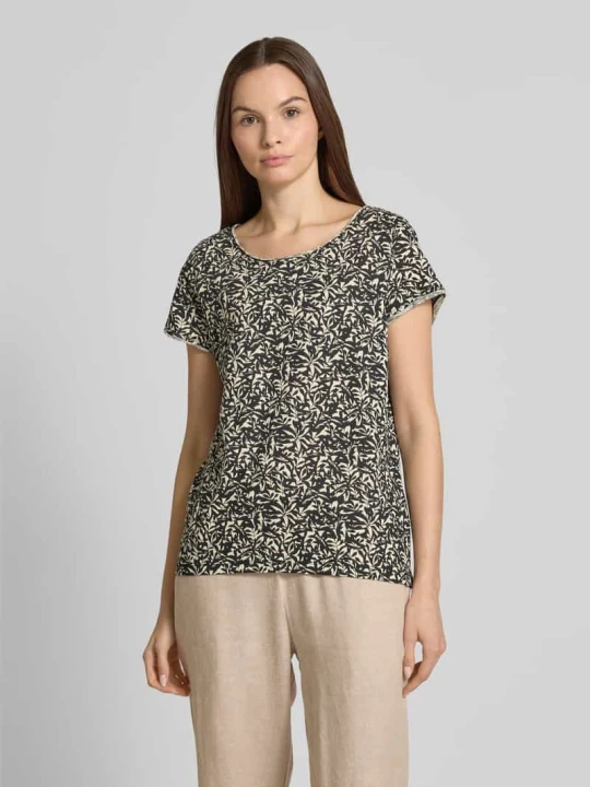 Zdjęcie produktu T-shirt o kroju regular fit z czystej bawełny Tom Tailor Czarny