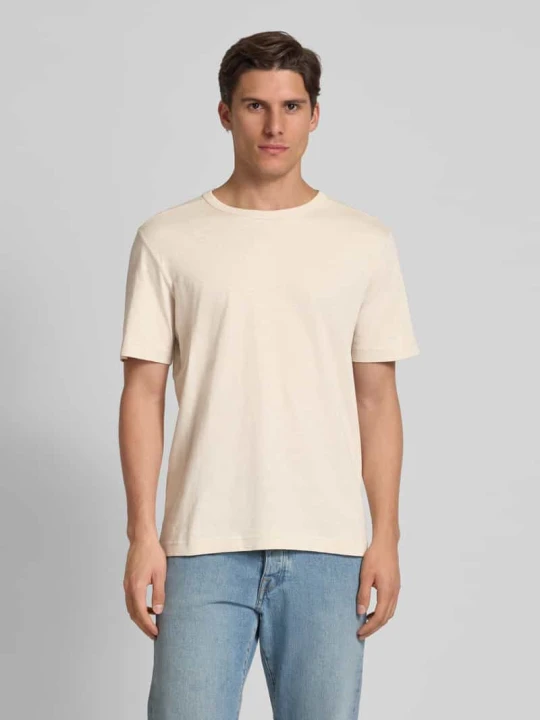 Zdjęcie produktu T-shirt o kroju regular fit z czystej bawełny Tom Tailor Piaskowy