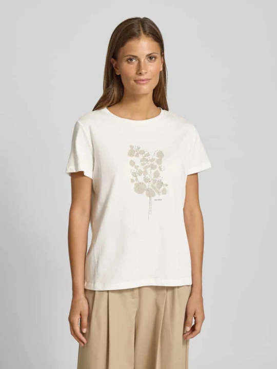 Zdjęcie produktu T-shirt o kroju regular fit z czystej bawełny Tom Tailor Biały