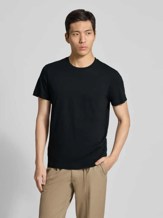 Zdjęcie produktu T-shirt o kroju regular fit z czystej bawełny Tom Tailor Czarny