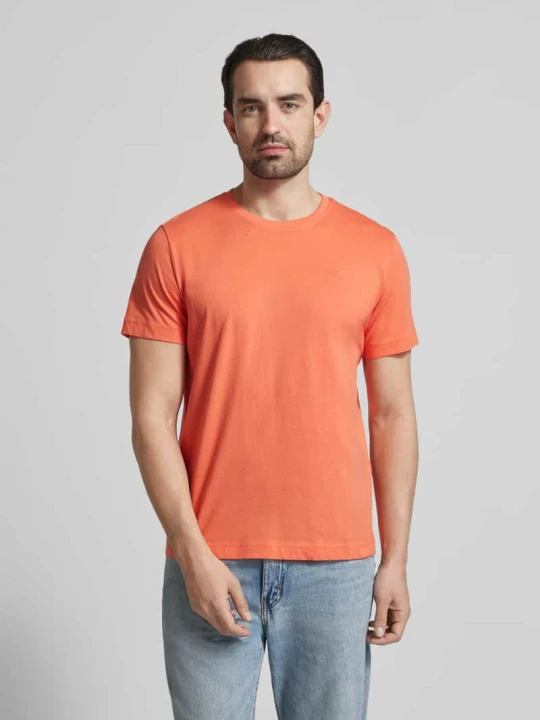 Zdjęcie produktu T-shirt o kroju regular fit z czystej bawełny Tom Tailor Koralowy