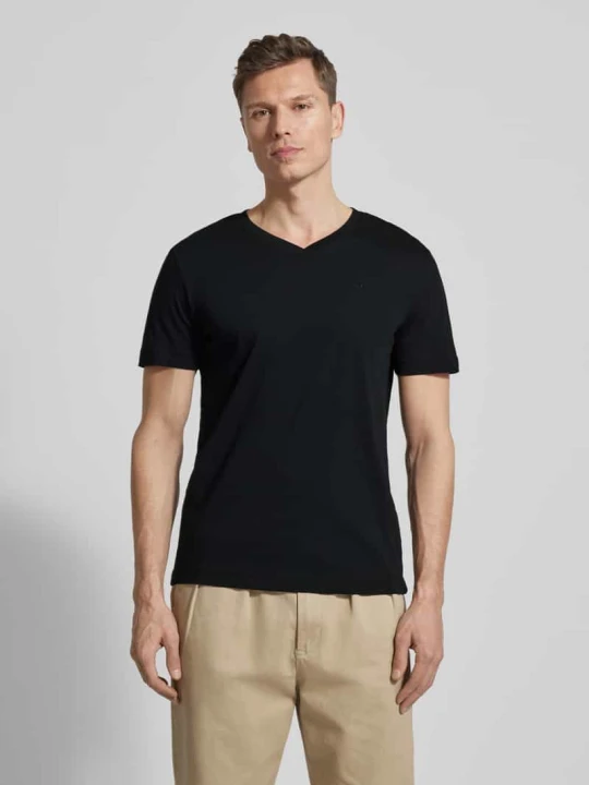 Zdjęcie produktu T-shirt o kroju regular fit z czystej bawełny Tom Tailor Czarny