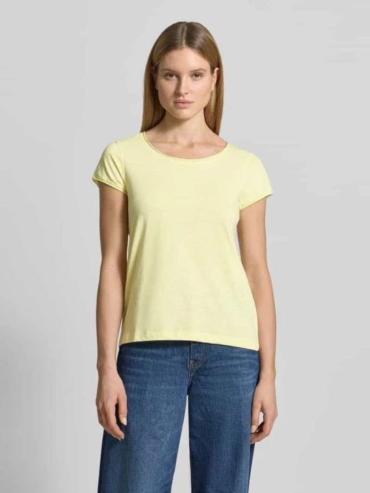 Zdjęcie produktu t-shirt o kroju regular fit z czystej bawełny Tom Tailor Jasnożółty
