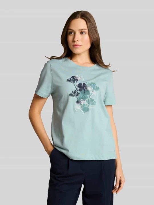 Zdjęcie produktu t-shirt o kroju regular fit z czystej bawełny Tom Tailor Miętowy