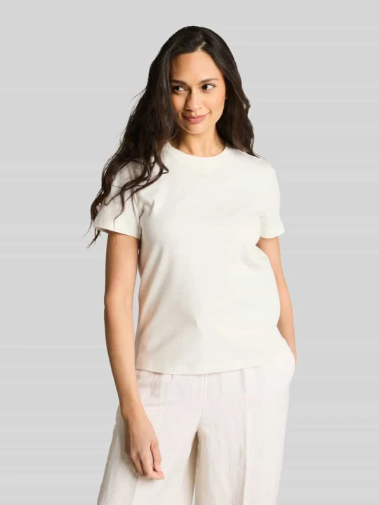 Zdjęcie produktu t-shirt o kroju regular fit z czystej bawełny Tom Tailor Złamany biały