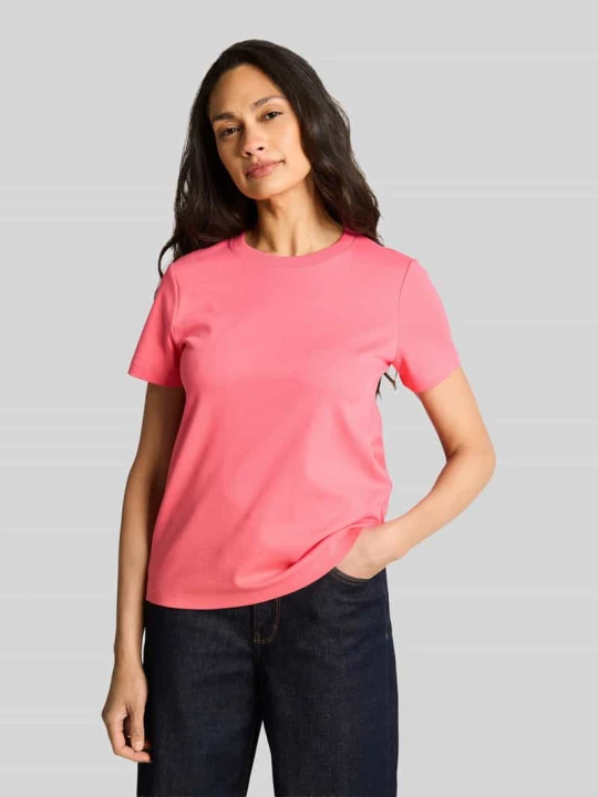 Zdjęcie produktu t-shirt o kroju regular fit z czystej bawełny Tom Tailor Mocnoróżowy