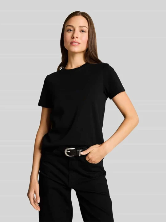 Zdjęcie produktu t-shirt o kroju regular fit z czystej bawełny Tom Tailor Czarny