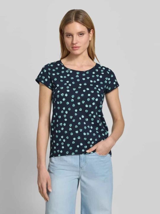 Zdjęcie produktu t-shirt o kroju regular fit z czystej bawełny Tom Tailor Granatowy