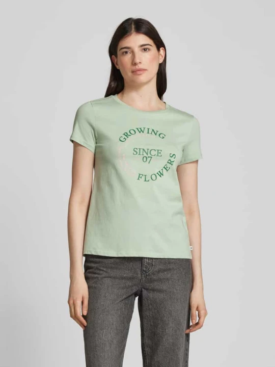 Zdjęcie produktu T-shirt o kroju regular fit z czystej bawełny Tom Tailor Trzcinowy