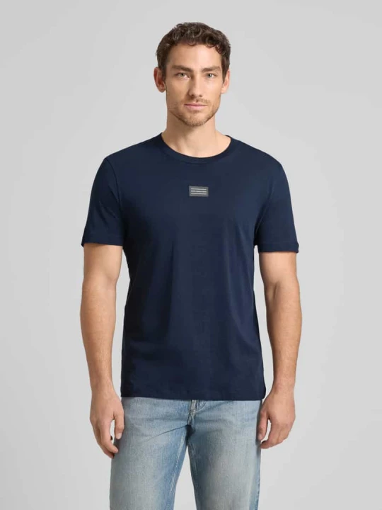 Zdjęcie produktu t-shirt o kroju regular fit z czystej bawełny Tom Tailor Granatowy