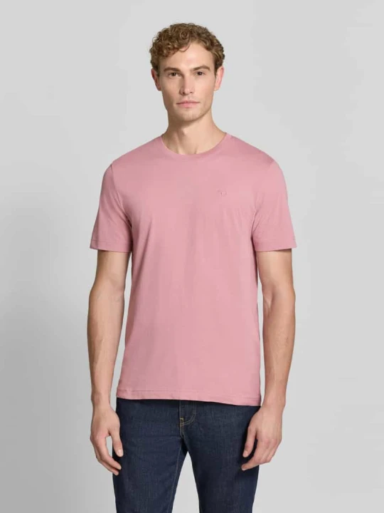 Zdjęcie produktu t-shirt o kroju regular fit z czystej bawełny Tom Tailor Różowy