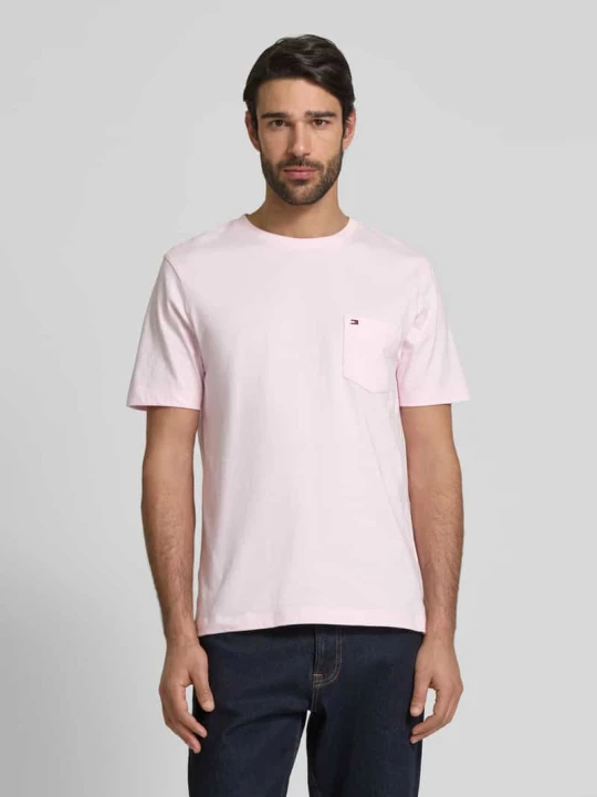 Zdjęcie produktu T-shirt o kroju regular fit z czystej bawełny Tommy Hilfiger Mocnoróżowy