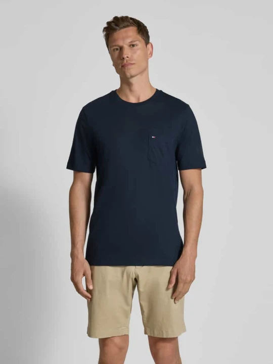 Zdjęcie produktu T-shirt o kroju regular fit z czystej bawełny Tommy Hilfiger Granatowy