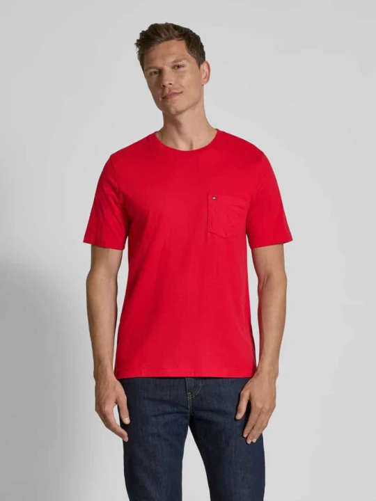 Zdjęcie produktu T-shirt o kroju regular fit z czystej bawełny Tommy Hilfiger Czerwony