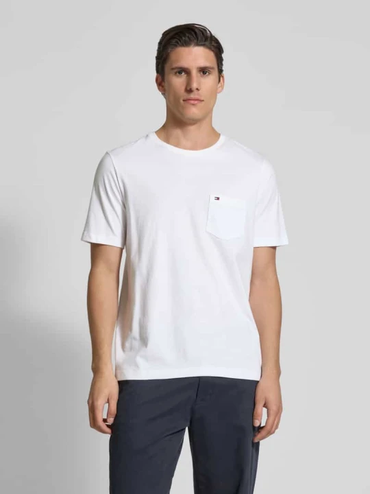 Zdjęcie produktu T-shirt o kroju regular fit z czystej bawełny Tommy Hilfiger Biały