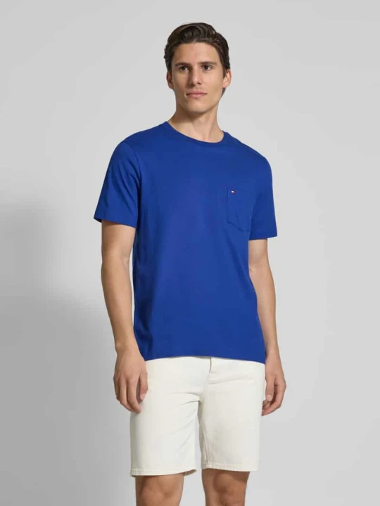 Zdjęcie produktu T-shirt o kroju regular fit z czystej bawełny Tommy Hilfiger Królewski niebieski