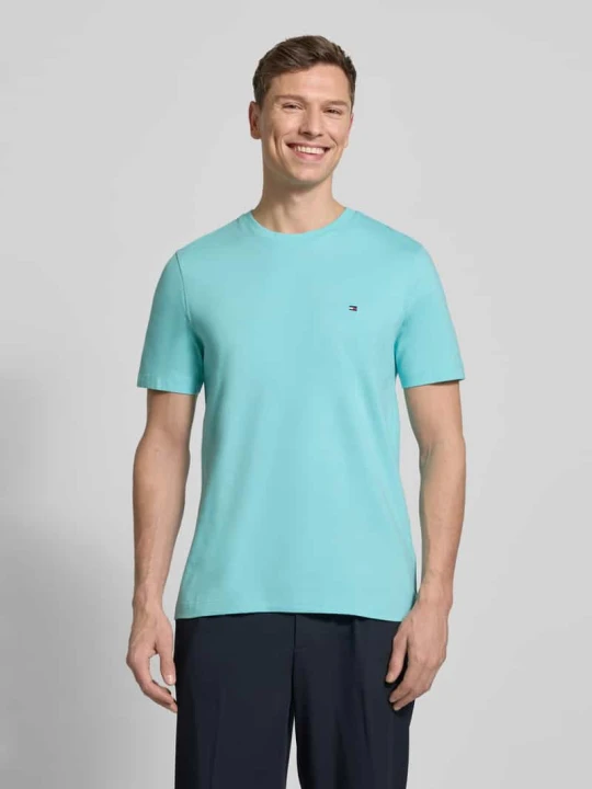 Zdjęcie produktu T-shirt o kroju regular fit z czystej bawełny Tommy Hilfiger Morski