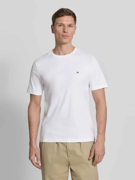 Zdjęcie produktu T-shirt o kroju regular fit z czystej bawełny Tommy Hilfiger Biały