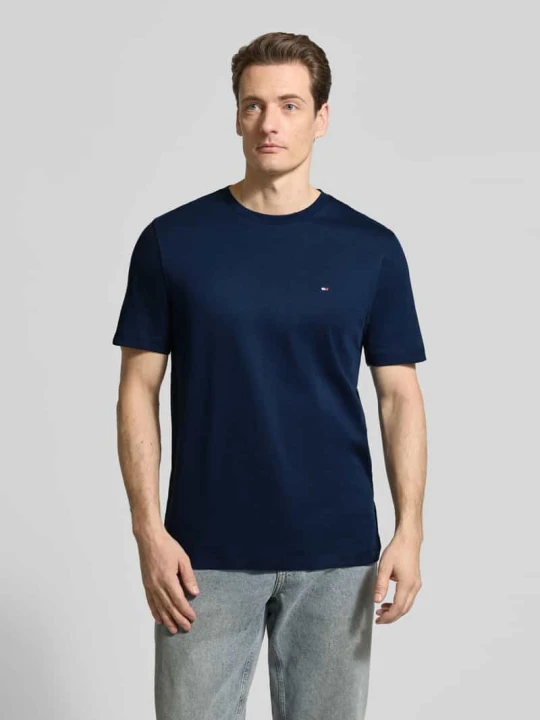 Zdjęcie produktu T-shirt o kroju regular fit z czystej bawełny Tommy Hilfiger Granatowy