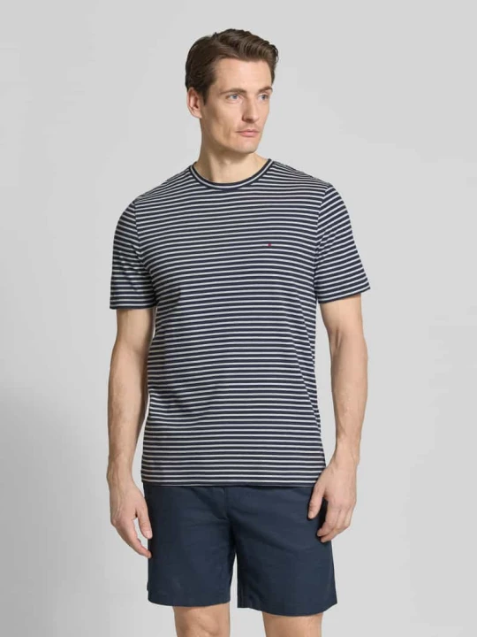 Zdjęcie produktu T-shirt o kroju regular fit z czystej bawełny Tommy Hilfiger Granatowy