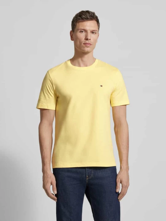 Zdjęcie produktu T-shirt o kroju regular fit z czystej bawełny Tommy Hilfiger Żółty