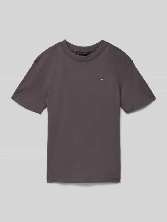 Zdjęcie produktu T-shirt o kroju regular fit z czystej bawełny Tommy Hilfiger Grafitowy