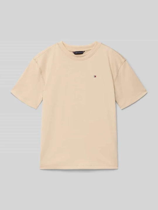 Zdjęcie produktu T-shirt o kroju regular fit z czystej bawełny Tommy Hilfiger Piaskowy