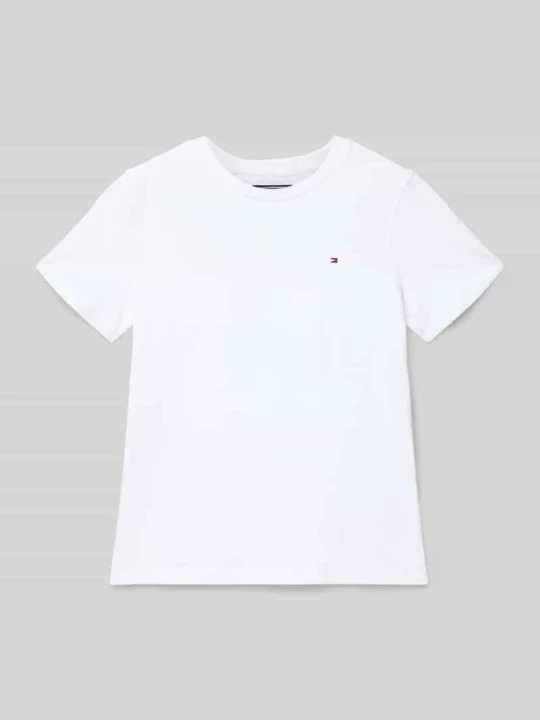 Zdjęcie produktu t-shirt o kroju regular fit z czystej bawełny Tommy Hilfiger Biały