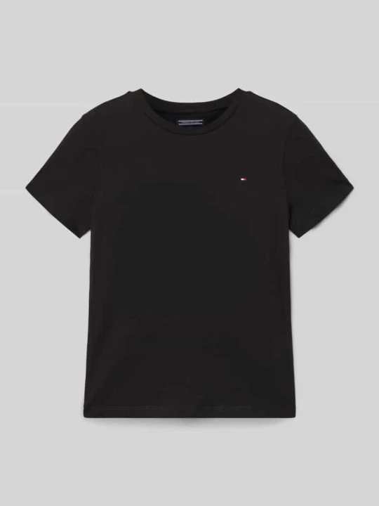 Zdjęcie produktu t-shirt o kroju regular fit z czystej bawełny Tommy Hilfiger Czarny