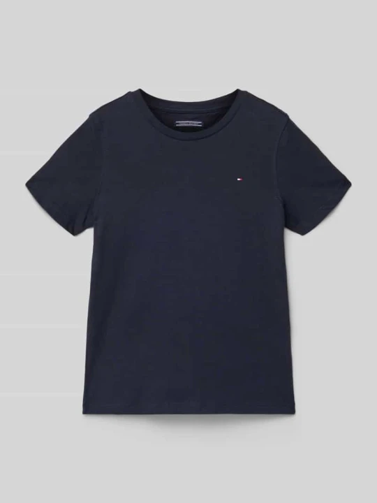 Zdjęcie produktu t-shirt o kroju regular fit z czystej bawełny Tommy Hilfiger Granatowy