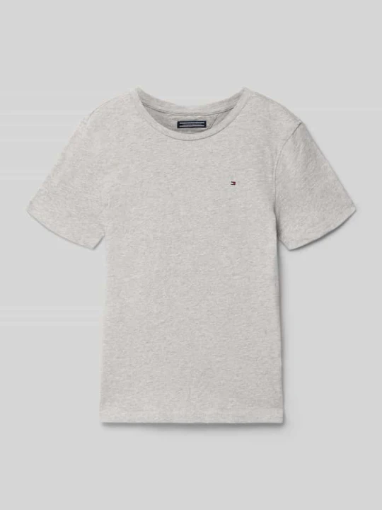 Zdjęcie produktu t-shirt o kroju regular fit z czystej bawełny Tommy Hilfiger Średnioszary melanż
