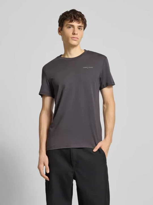 Zdjęcie produktu T-shirt o kroju regular fit z czystej bawełny Tommy Jeans Antracytowy