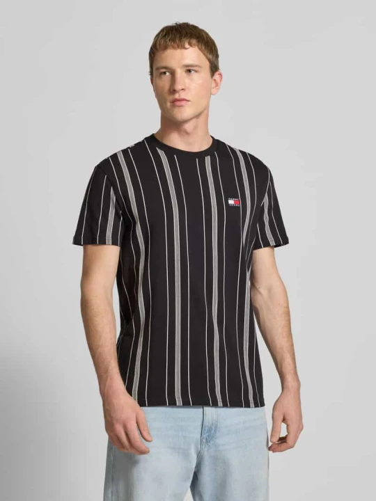 Zdjęcie produktu T-shirt o kroju regular fit z czystej bawełny Tommy Jeans Czarny