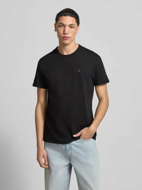 Zdjęcie produktu T-shirt o kroju regular fit z czystej bawełny Tommy Jeans Czarny
