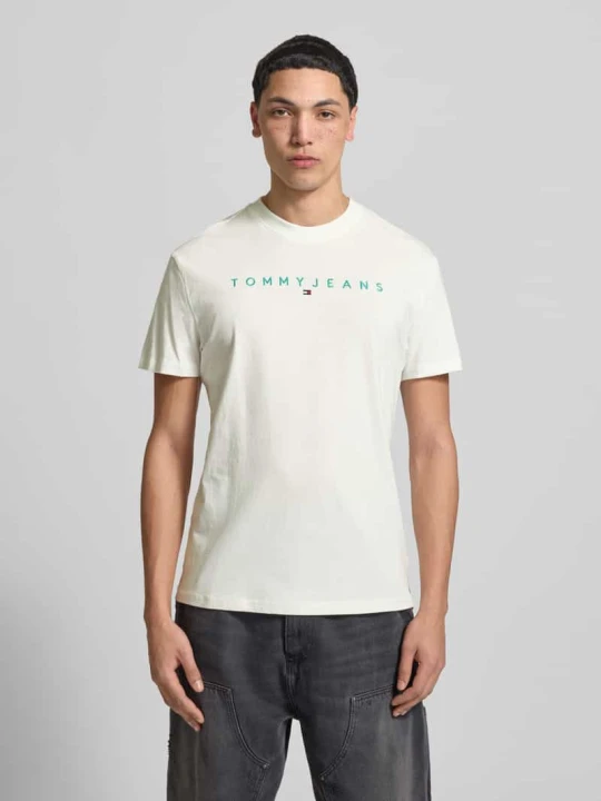 Zdjęcie produktu T-shirt o kroju regular fit z czystej bawełny Tommy Jeans Złamany biały
