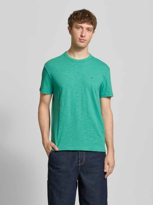 Zdjęcie produktu T-shirt o kroju regular fit z czystej bawełny Tommy Jeans Zielony