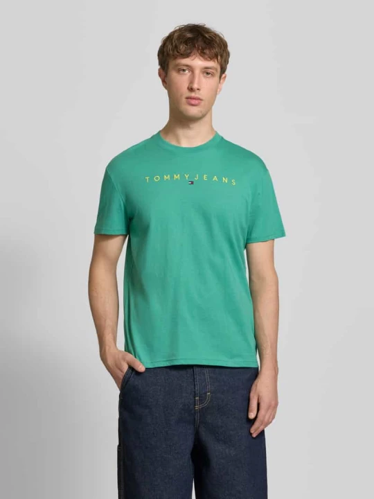 Zdjęcie produktu T-shirt o kroju regular fit z czystej bawełny Tommy Jeans Zielony