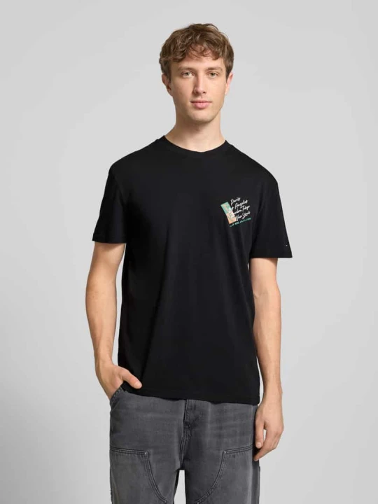 Zdjęcie produktu T-shirt o kroju regular fit z czystej bawełny Tommy Jeans Czarny
