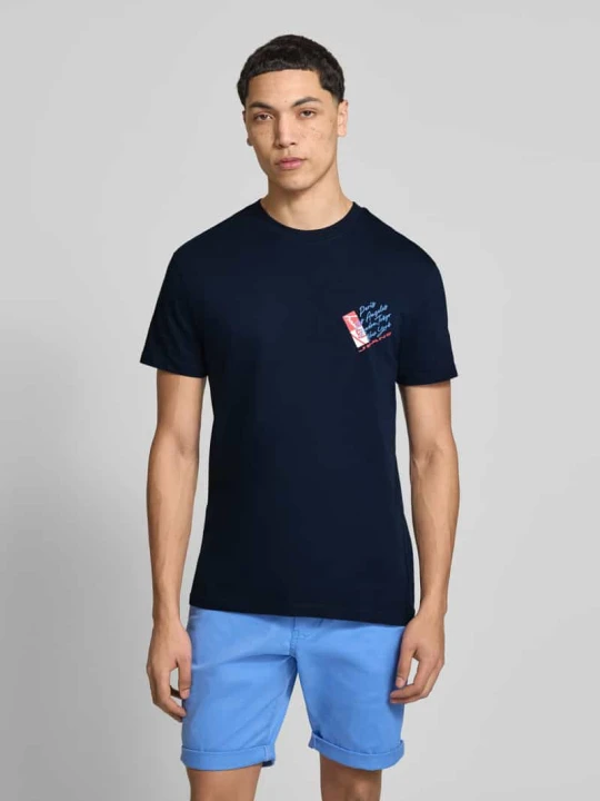 Zdjęcie produktu T-shirt o kroju regular fit z czystej bawełny Tommy Jeans Granatowy