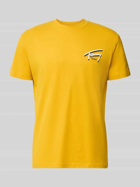 Zdjęcie produktu t-shirt o kroju regular fit z czystej bawełny Tommy Jeans Żółty